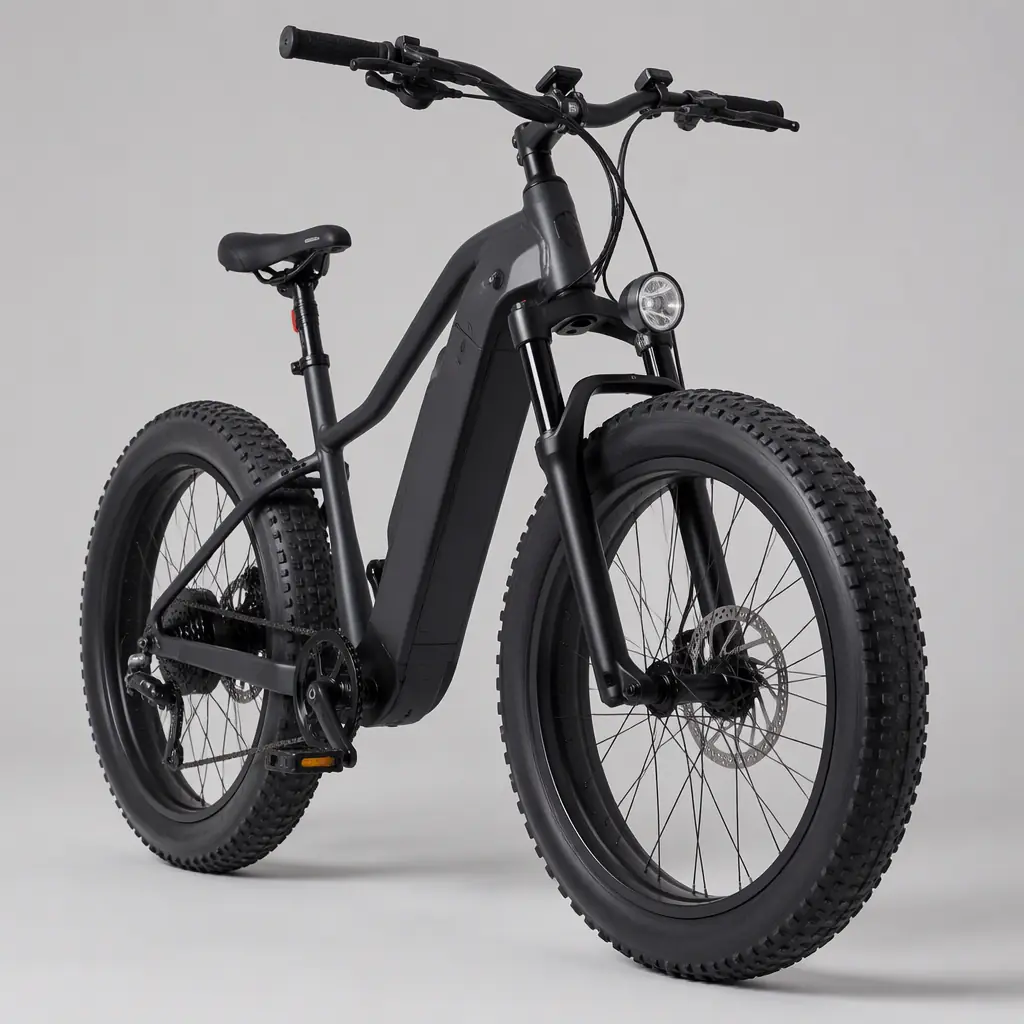 Fat tire electric bike on sand terrain